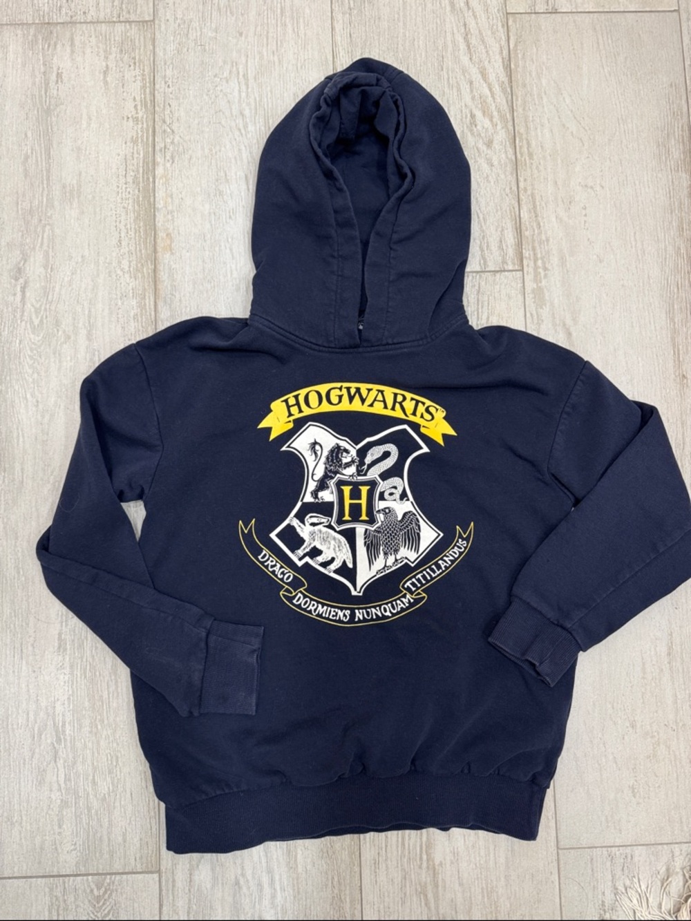 Harry Potter Navy Hogwarts Crest Hoodie Sweatshirt